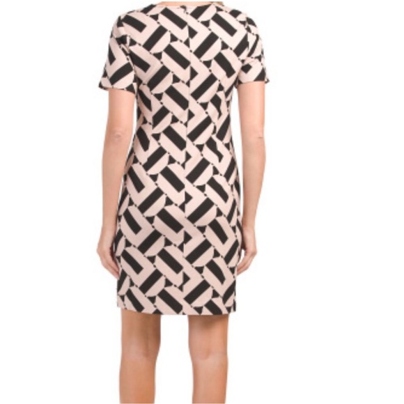 Trina Turk stretch knit geo pattern sheath dress M - Picture 13 of 14